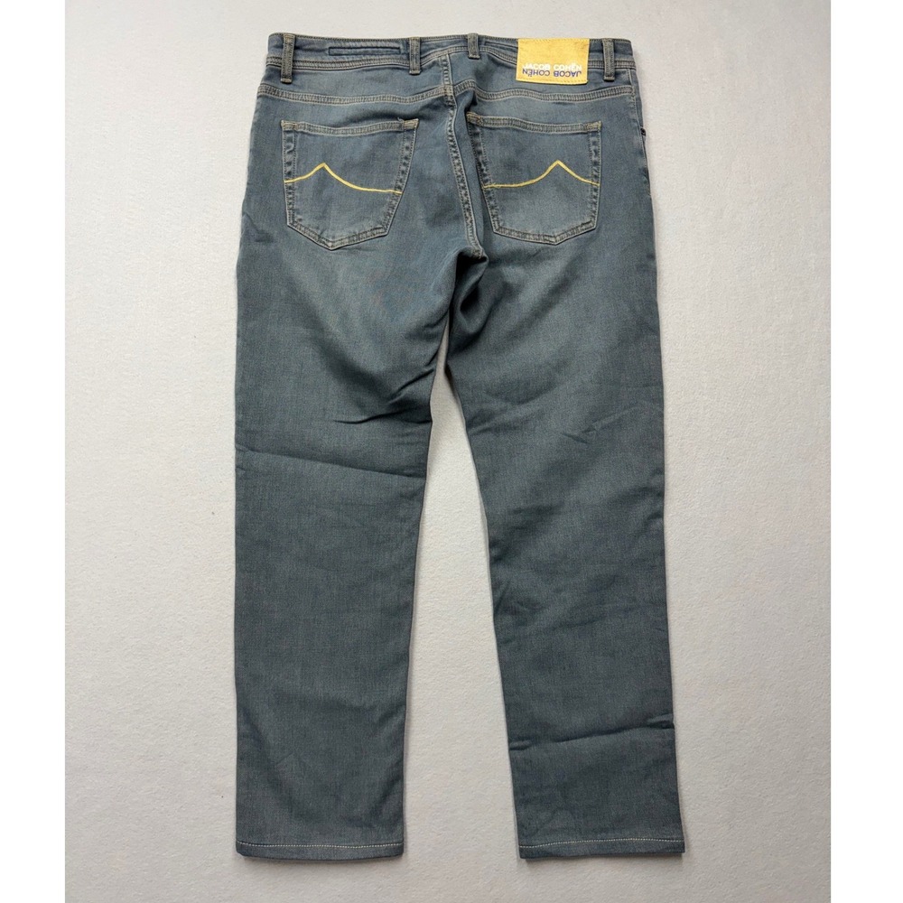 Jacob Cohen Scott Jeans Mens 35x29 Blue Luxury Denim Made in Italy Pony Patch